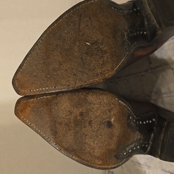 TEXAS WESTERN COWBOY BOOTS BROWN USA SIZE 9EE M-70 - Picture 16 of 16